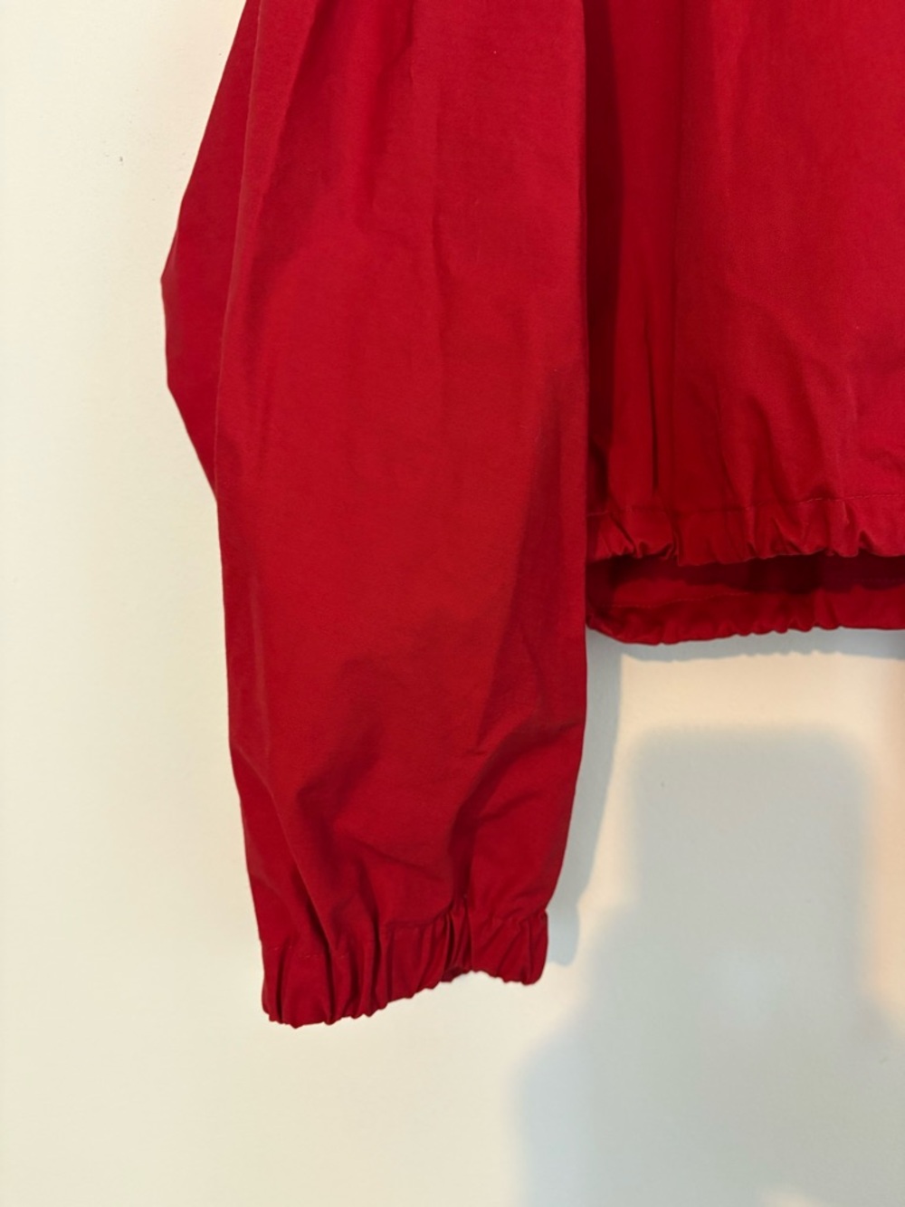 Red Poplin Button Down Tie Front Top | Luxury | CBK | Old Money | Preppy | 90s - Picture 7 of 10